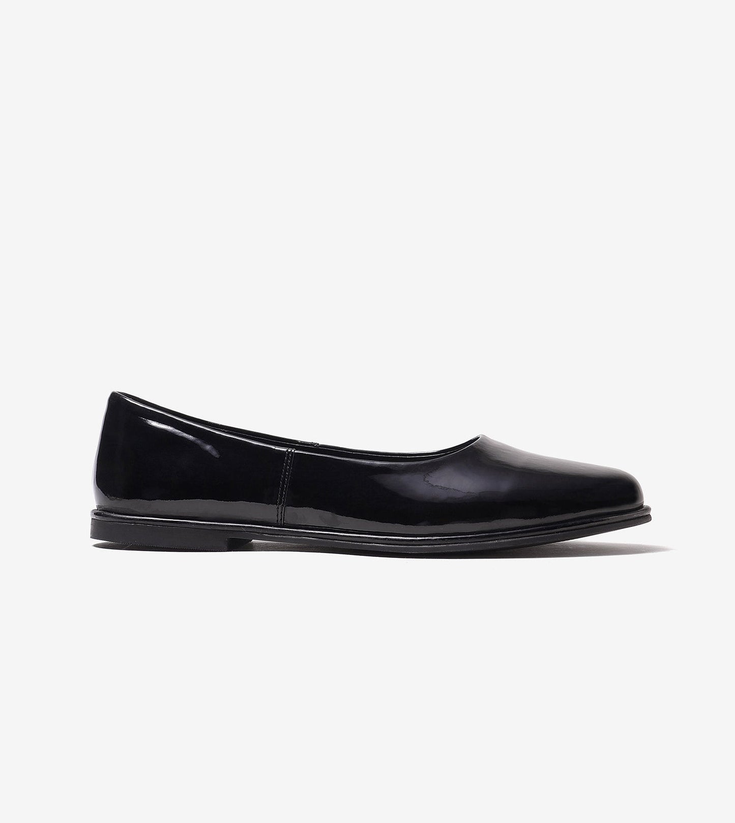 Modern Classic Patent Ballet Flats - Black