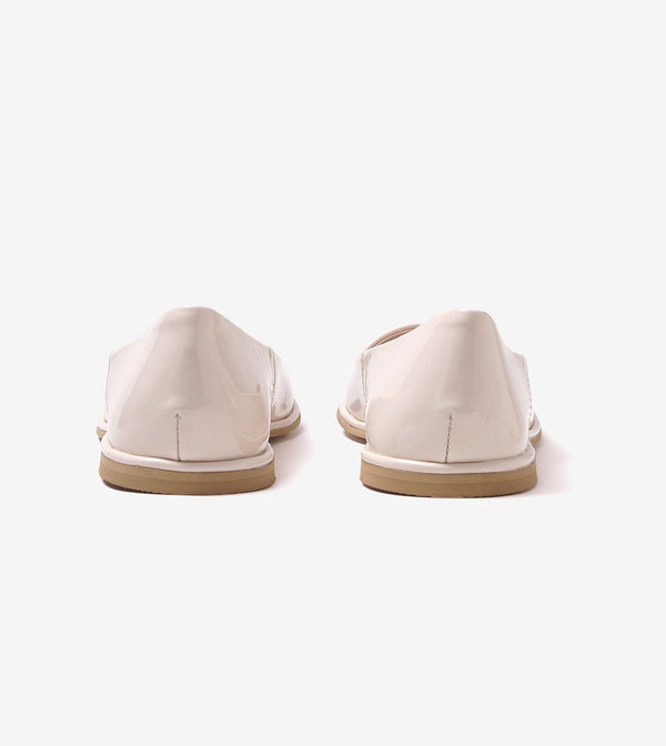 Modern Classic Patent Ballet Flats - Cream