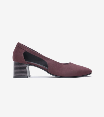 Velvet Sculpted Pumps - Brown