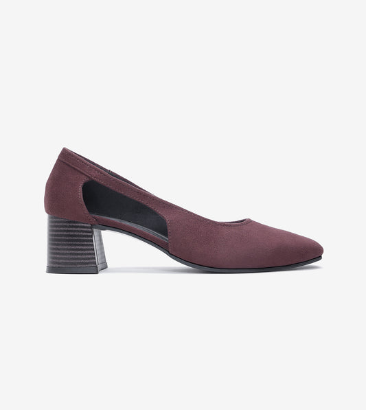 Velvet Sculpted Pumps - Brown