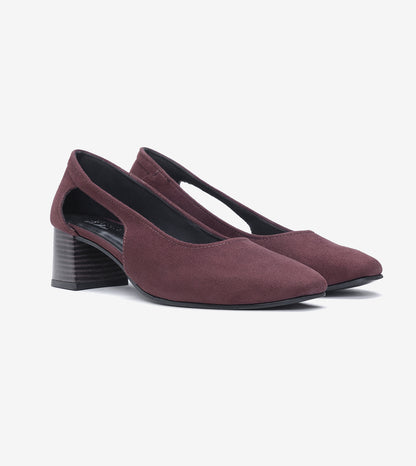 Velvet Sculpted Pumps - Brown