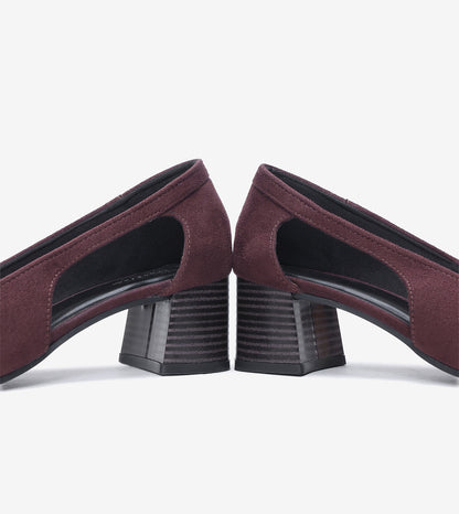 Velvet Sculpted Pumps - Brown