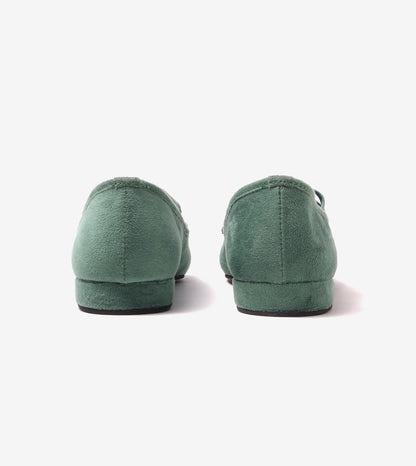 Suede Mary Jane Flats - Green