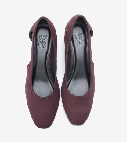 Velvet Sculpted Pumps - Brown