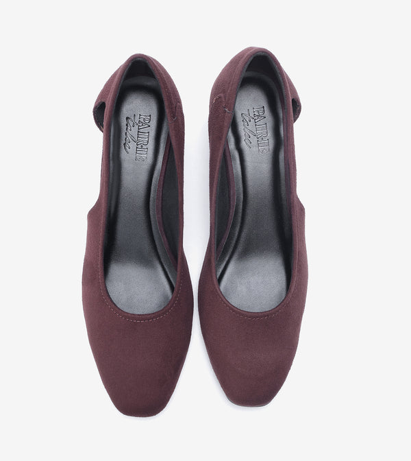 Velvet Sculpted Pumps - Brown