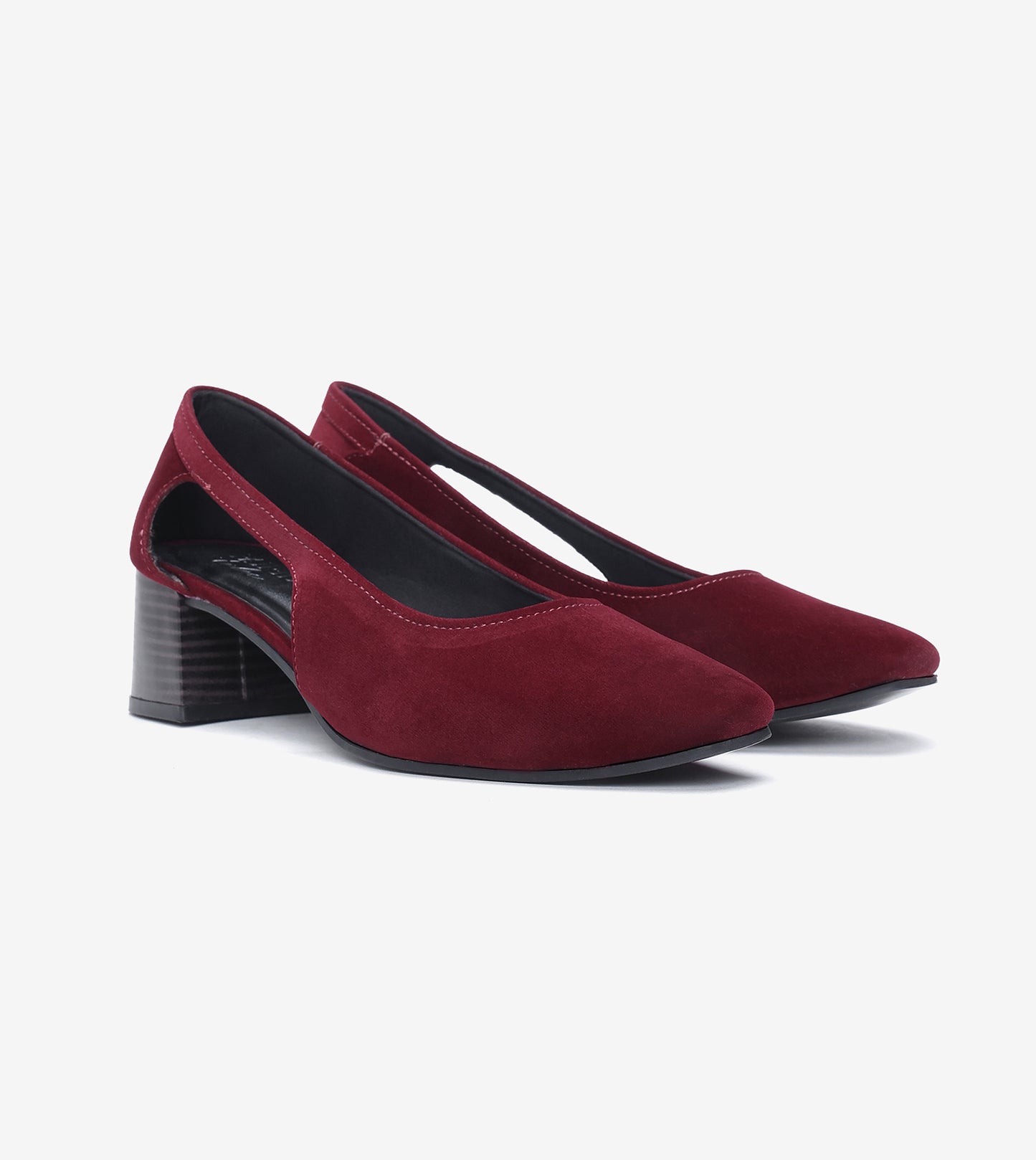 Velvet Sculpted Pumps - Wine