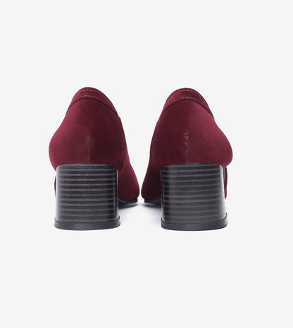 Velvet Sculpted Pumps - Wine