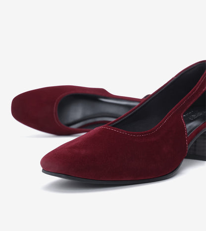 Velvet Sculpted Pumps - Wine