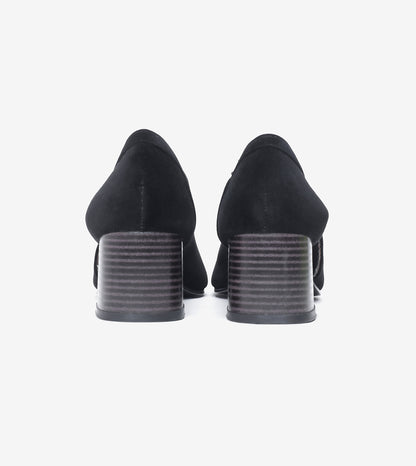 Velvet Sculpted Pumps - Black