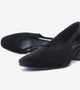 Velvet Sculpted Pumps - Black