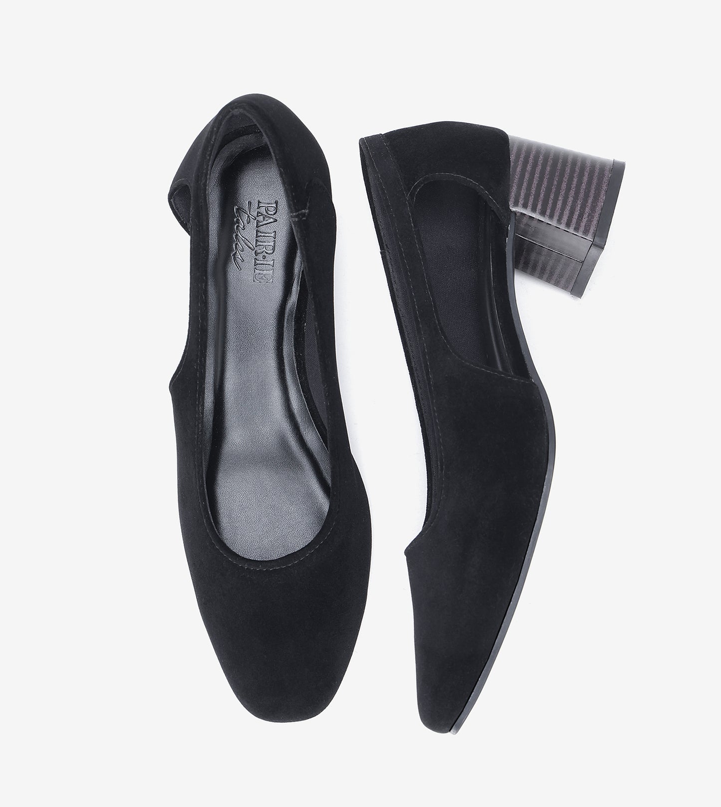 Velvet Sculpted Pumps - Black