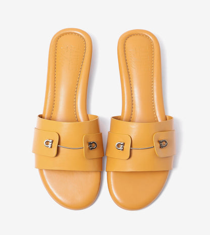 Minimal Muse Slip-On Flats - Mustard