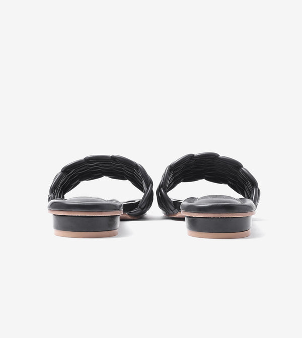 Braided Strap Comfort Slides - Black