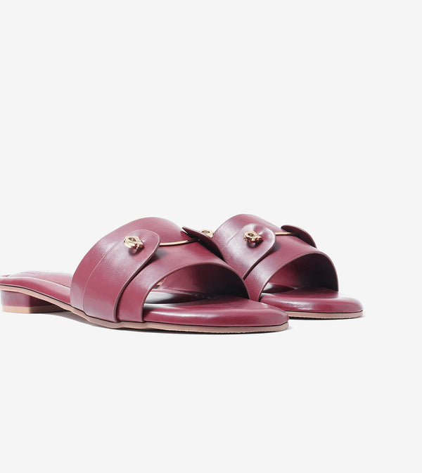 Minimal Muse Slip-On Flats - Wine
