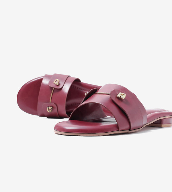 Minimal Muse Slip-On Flats - Wine