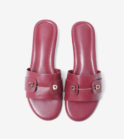 Minimal Muse Slip-On Flats - Red