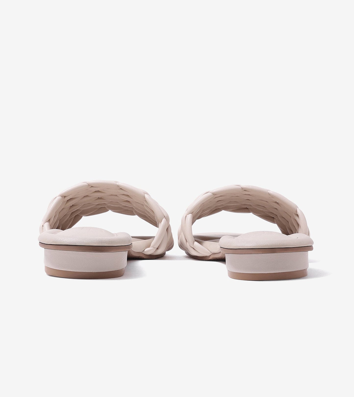 Braided Strap Comfort Slides - Beige