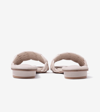 Braided Strap Comfort Slides - Beige