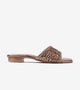 Weaved Strap Slide Flats - Antique