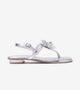 Floral Flats Sandal - Silver