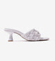 Braided Knot Strap Heels - Cream