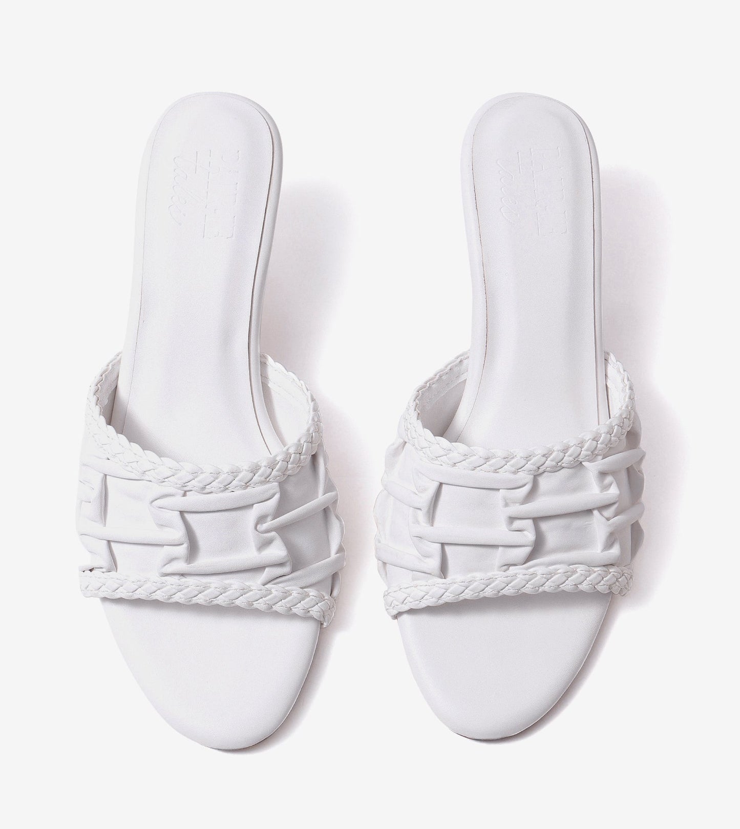 Braided Knot Strap Heels - Cream