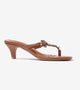 Beaded Heels Sandal - Tan