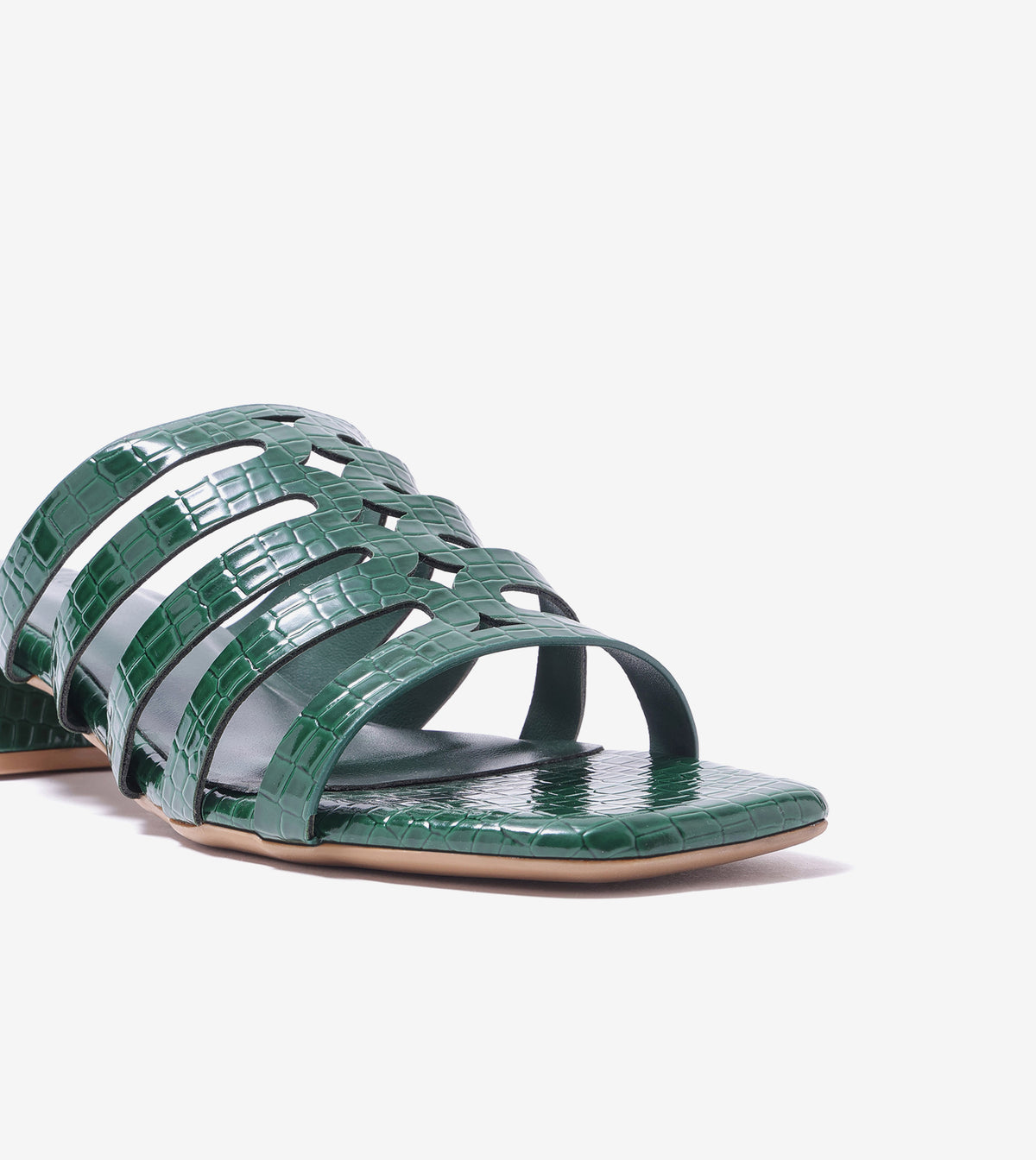 Cutout mule Block Heel - Bottle Green