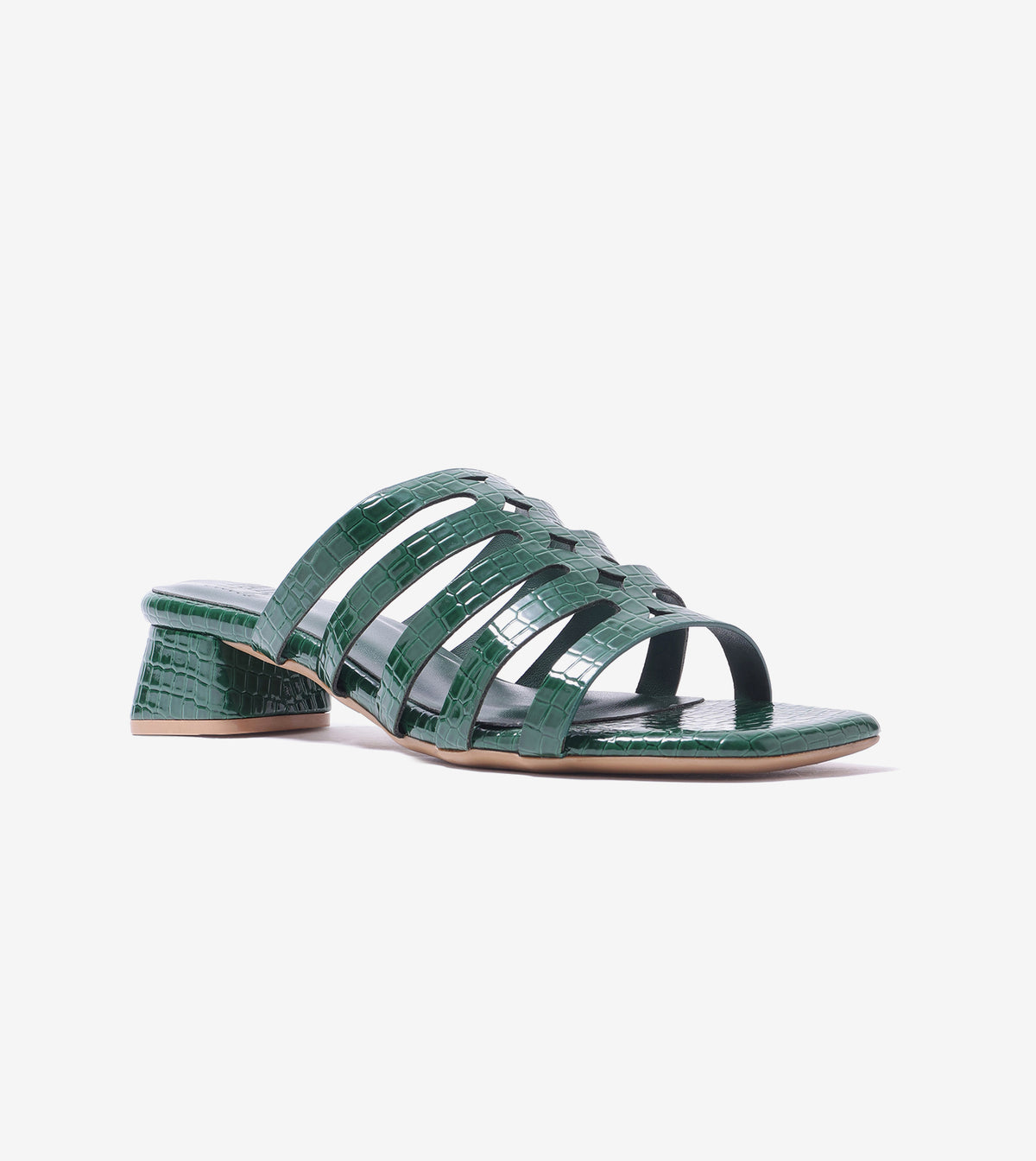 Cutout mule Block Heel - Bottle Green
