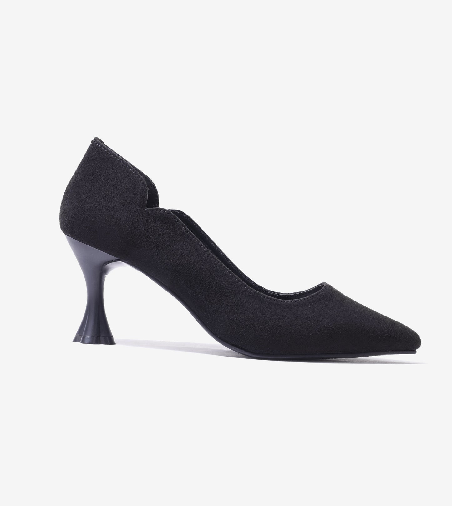 Pointed Toe Sculpted Pumps - Black