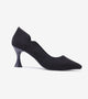 Pointed Toe Sculpted Pumps - Black