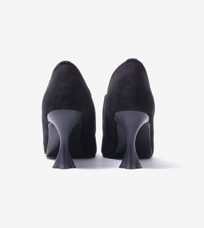 Pointed Toe Sculpted Pumps - Black