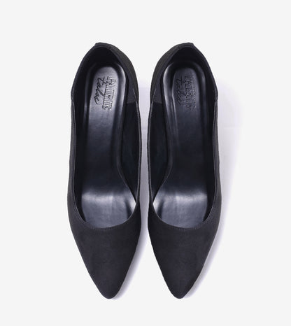 Pointed Toe Sculpted Pumps - Black