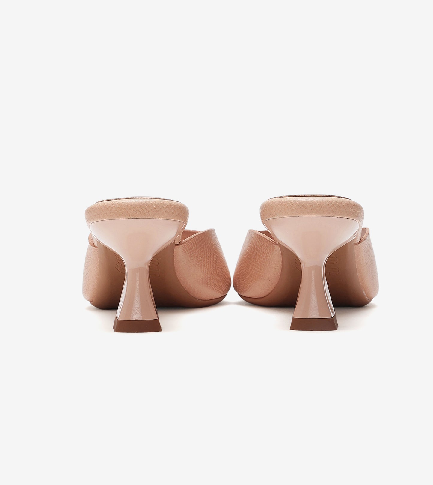 Statement Textured Mules - Beige