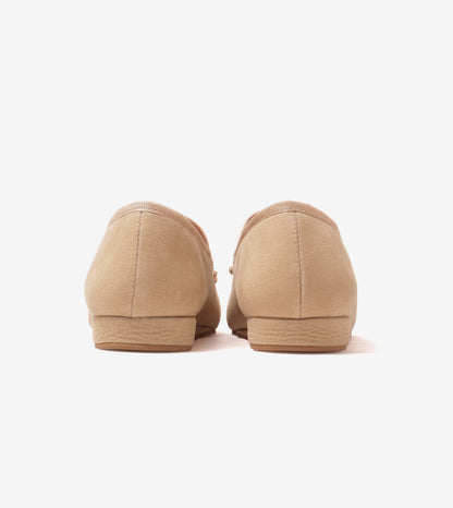 Velvet Mary Janes - Beige