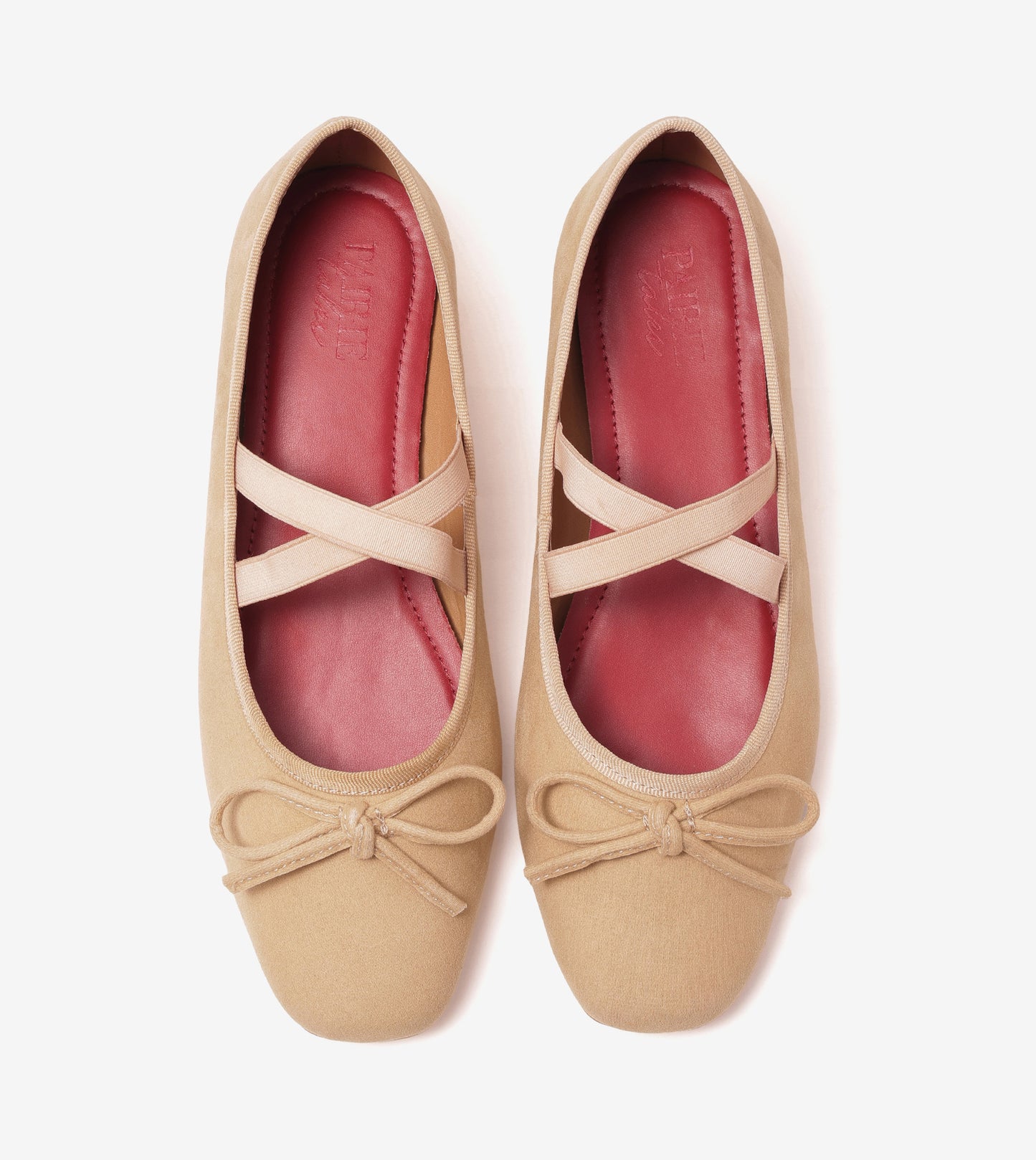 Velvet Mary Janes - Beige