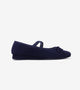 Velvet Mary Janes - Navy Blue