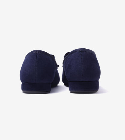 Velvet Mary Jane Flats - Navy Blue