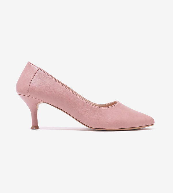 Classic Pointed-Toe Pumps - Blush Pink