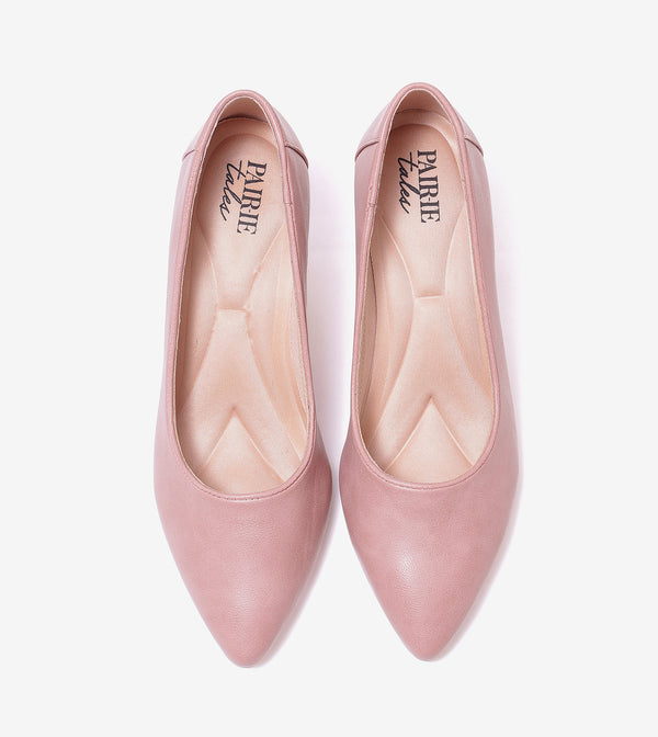 Classic Pointed-Toe Pumps - Blush Pink