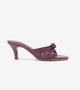 Knotted Stiletto Mules - Maroon