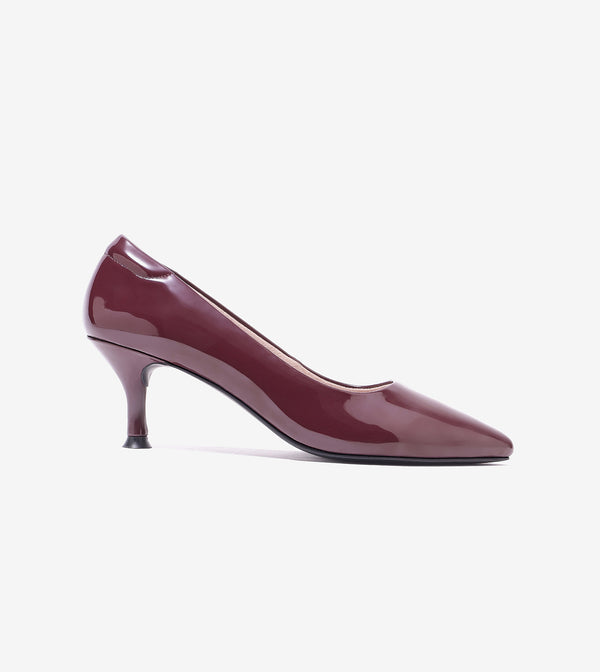 Classic Pointed-Toe Pumps - Dark Wine