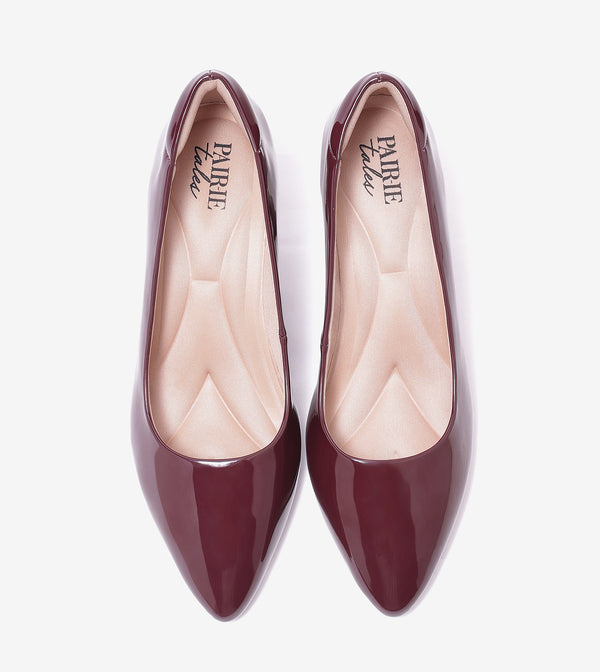 Classic Pointed-Toe Pumps - Dark Wine