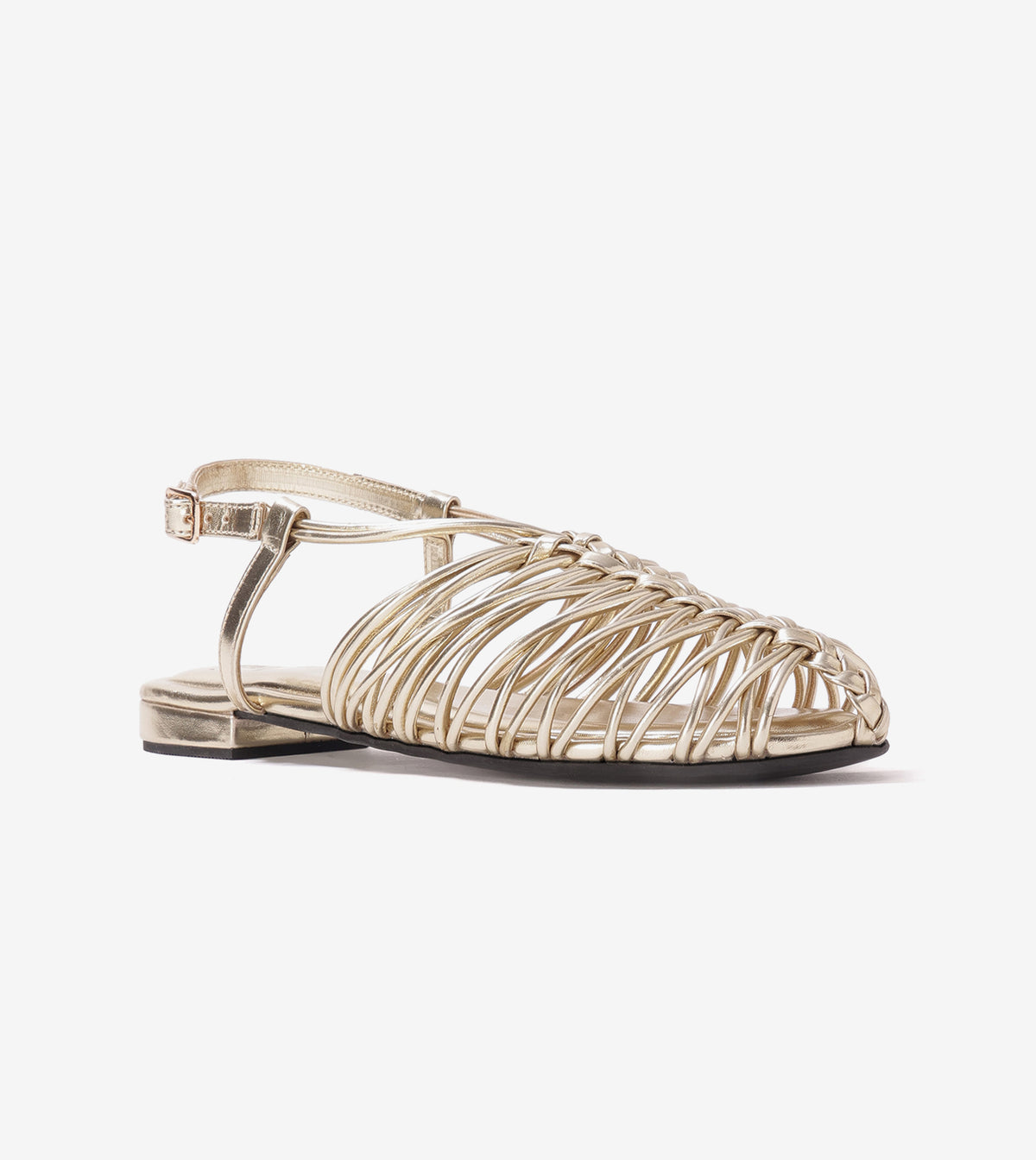 Interlace Slingback Sandals - Gold