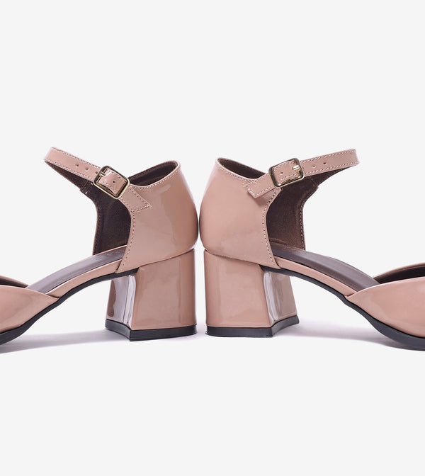 Mary Jane Heels - Nude