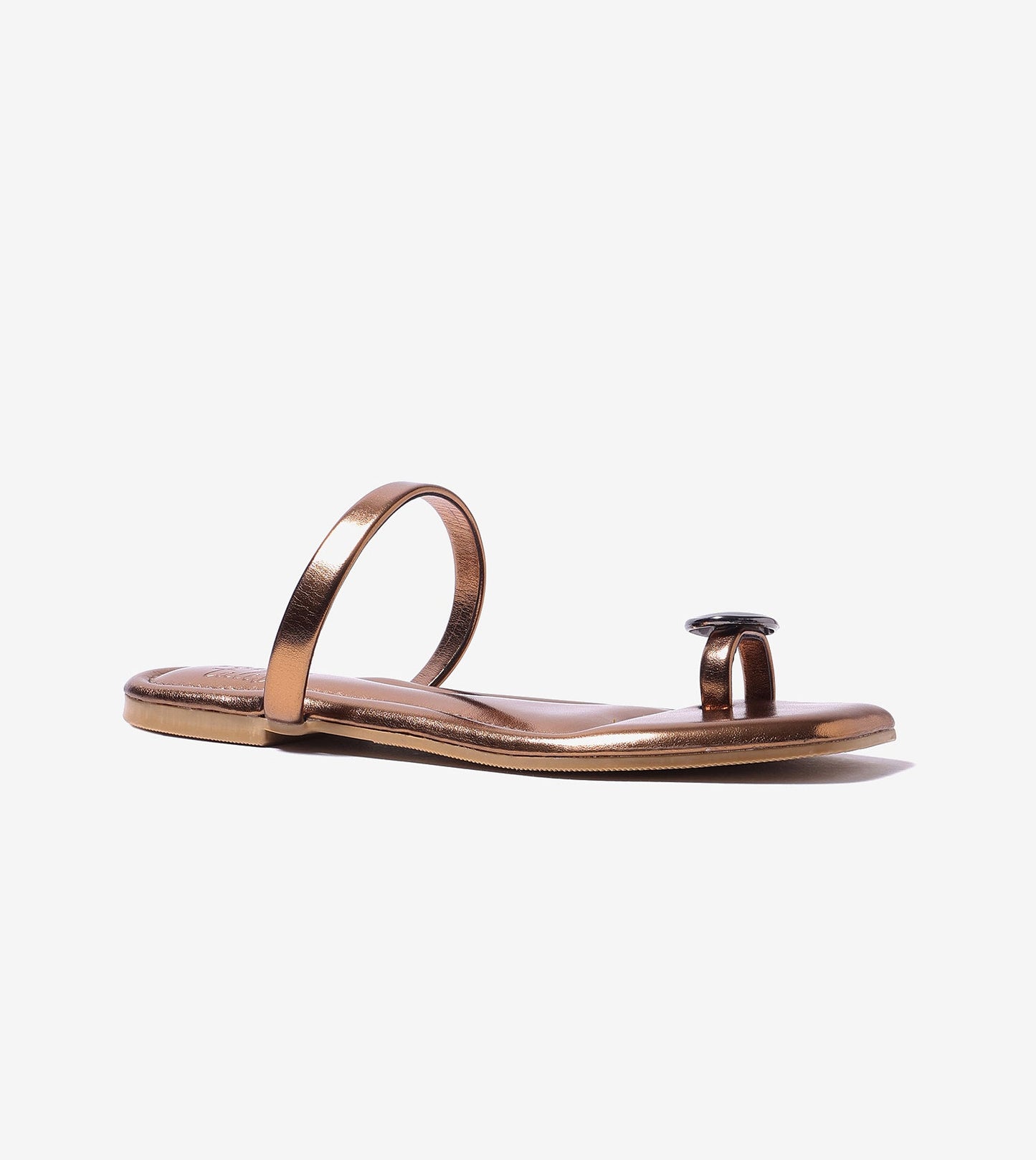 Metallic Toe Ring Flat - Antique Gold