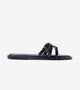 Multi-Strap Flats with Gold Accent - Black