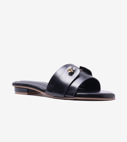 Minimal Muse Slip-On Flats - Black