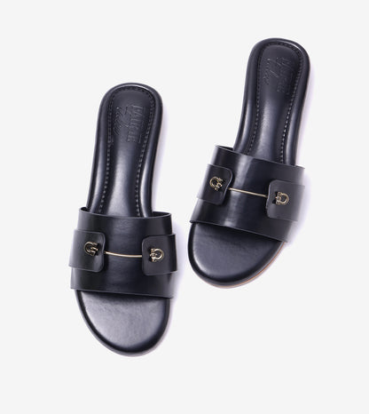 Minimal Muse Slip-On Flats - Black