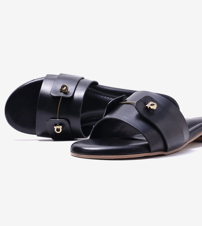 Minimal Muse Slip-On Flats - Black